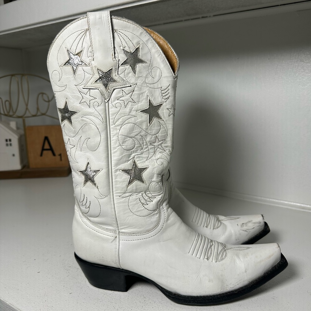 Idyllwind White Star Cowboy Boots Western Embroidered Cowgirl Women’s 7.5B - Picture 5 of 9